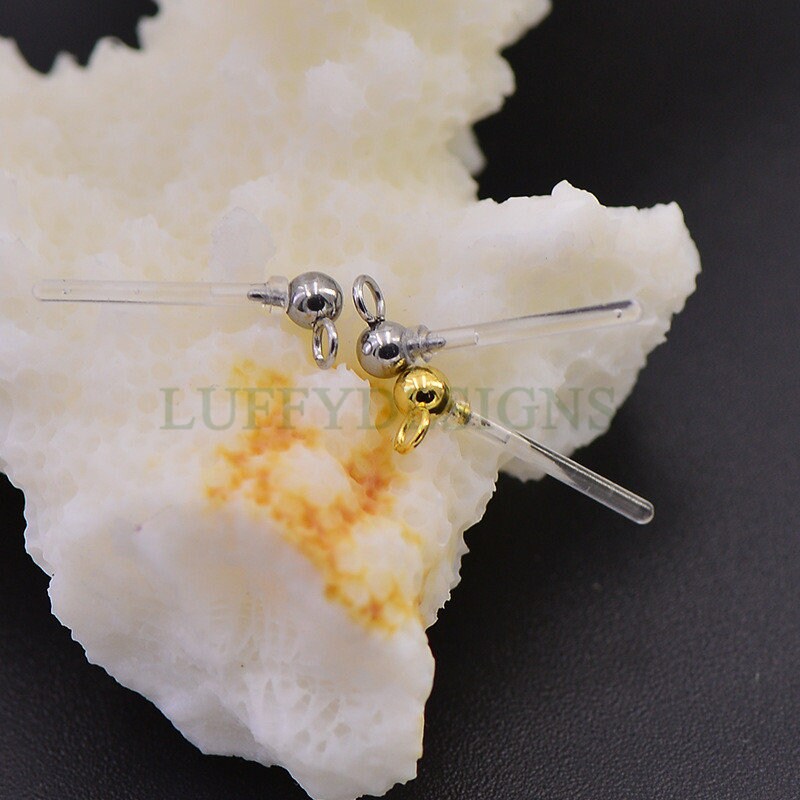 20pcs Invisible Earring Findings Studs With Backs Clear Etsy Ireland