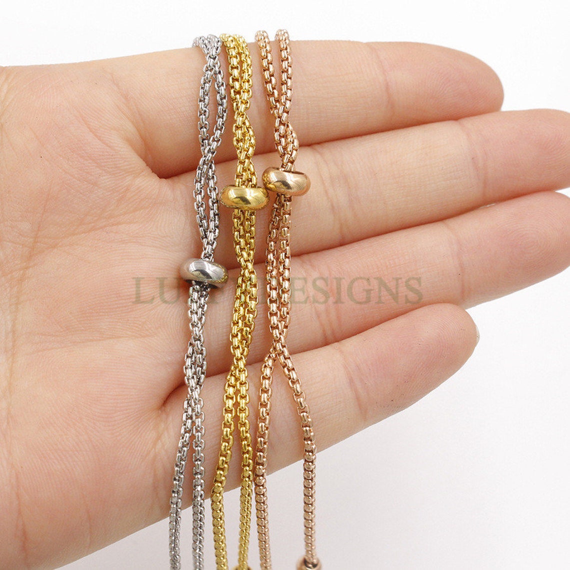 10PCS Half Finished Slide Bracelet Sliding Adjustable Etsy