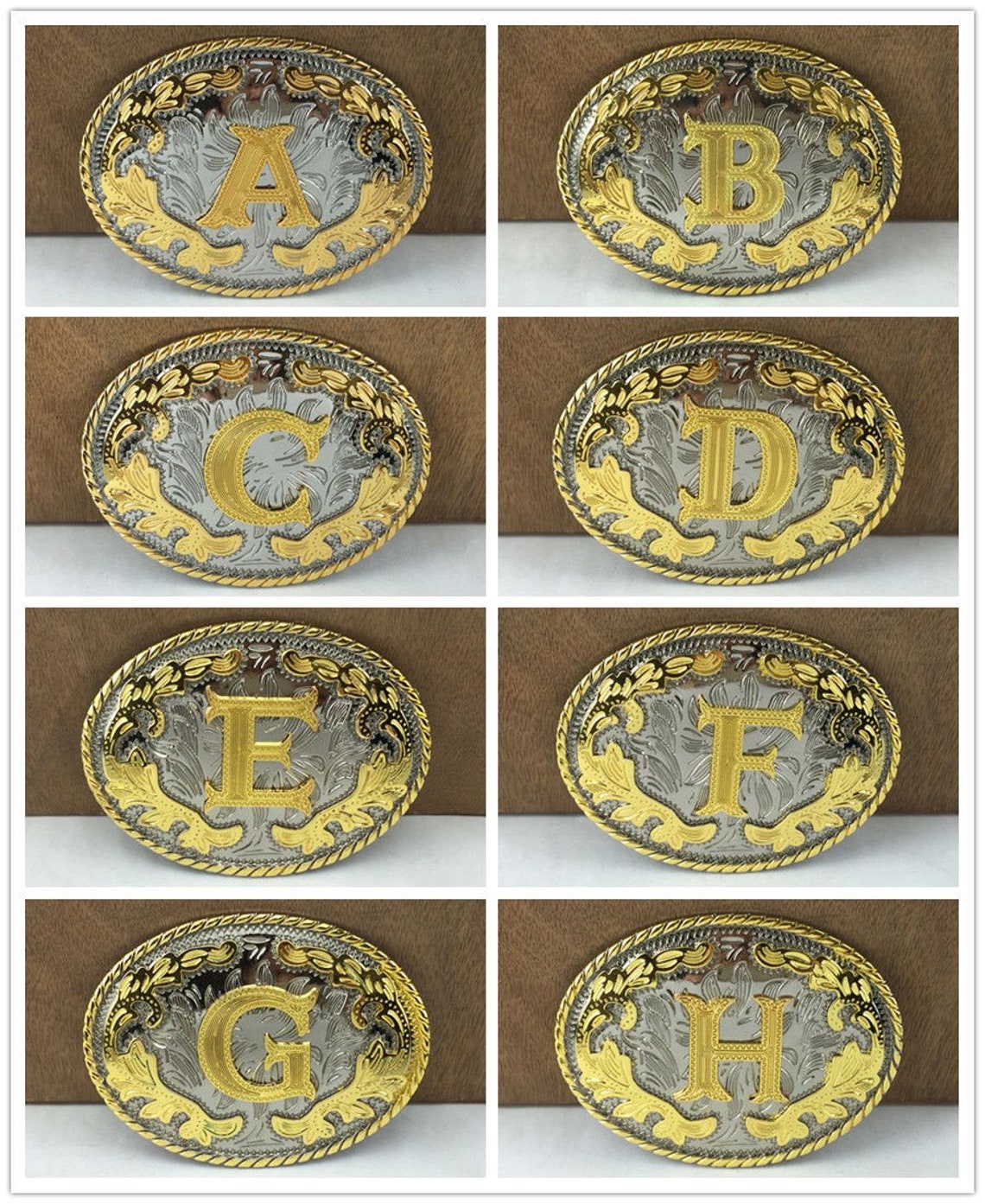 Initial Belt Buckles Vintage Western Buckles 26 Letters Etsy