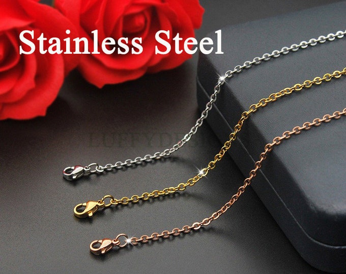 10pcs Finished 316L Stainless Steel Chains Snake Chains 18k Etsy