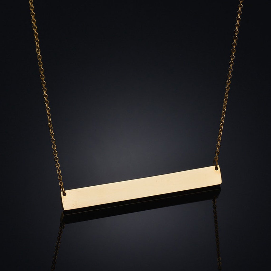 40mmx7mm Stainless Steel Bar Necklace Bar Necklace Supplies Etsy