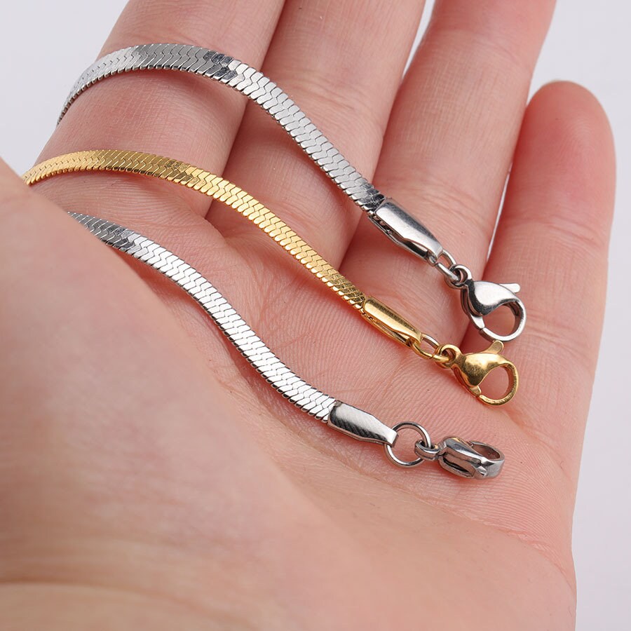 5pcs Finished Flat Snake Bracelet Gold Snake Bracelet Chains Etsy