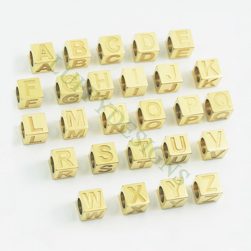 Gold Alphabet Bead - Etsy