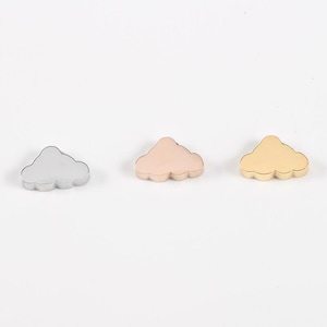10pcs 3D Cloud Charms 10x6mm, Gold /Rose Gold plated Stainless Steel, Cloud Beads, Cloud Bead Pendants, Tiny Cloud Findings