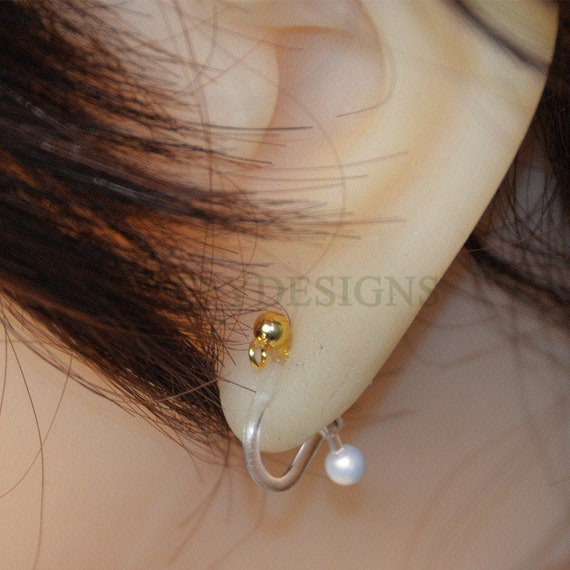 Comfortable Pierced Look Invisible Clip On Earring Converters Findings  Components earrings converters pierced to clip