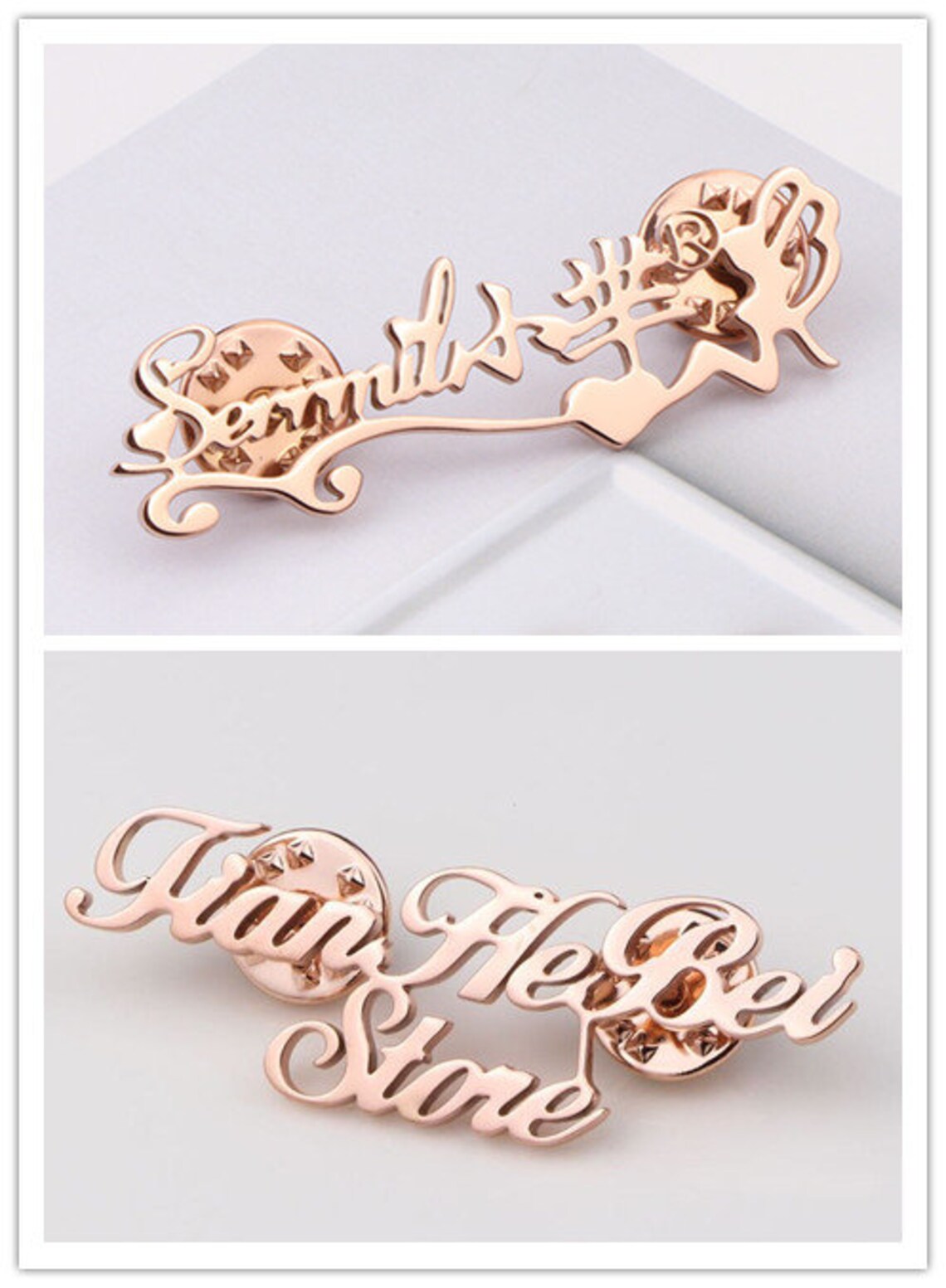 Personalized Name Jewelry Custom Name Brooch Gold Name Etsy