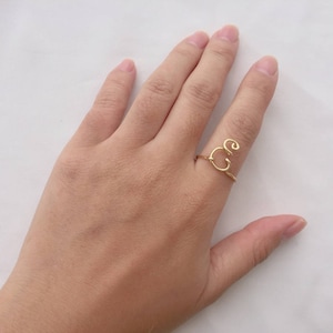 Custom Initial ring, Gold initial jewelry, Silver letter E ring, Name ring, Personalized ring, Bridesmaid gift, Wedding gift, Birthday gift