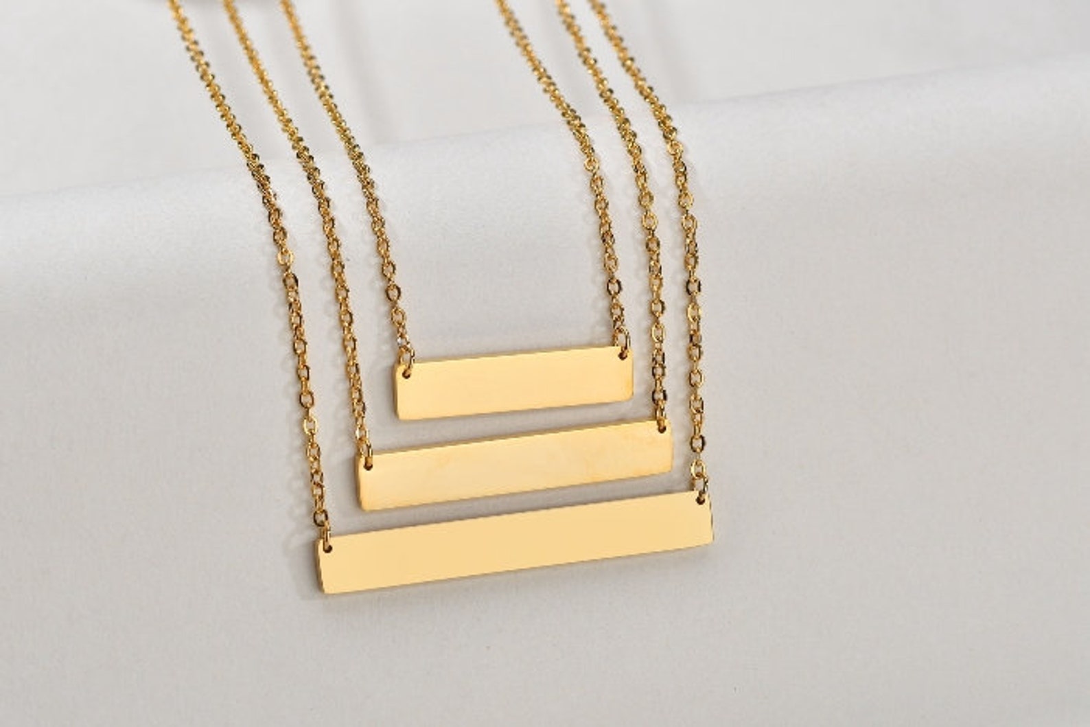 40mmx7mm Stainless Steel Bar Necklace Bar Necklace Supplies Etsy