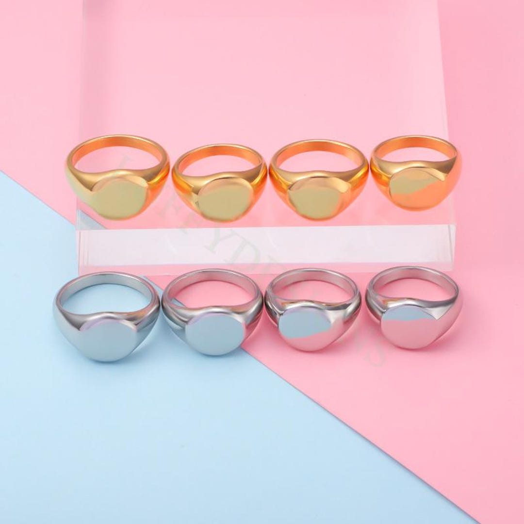 Ten Rings Base Ring Base For Jewelry Making 40-Piece Adjustable Blank Ring Bases ...