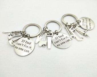 Personalized Keychain, Engraved Stainless Steel Keyring, Quote Keychain, Customized Keychain, Inspirational Keyring, Father's Day Gift