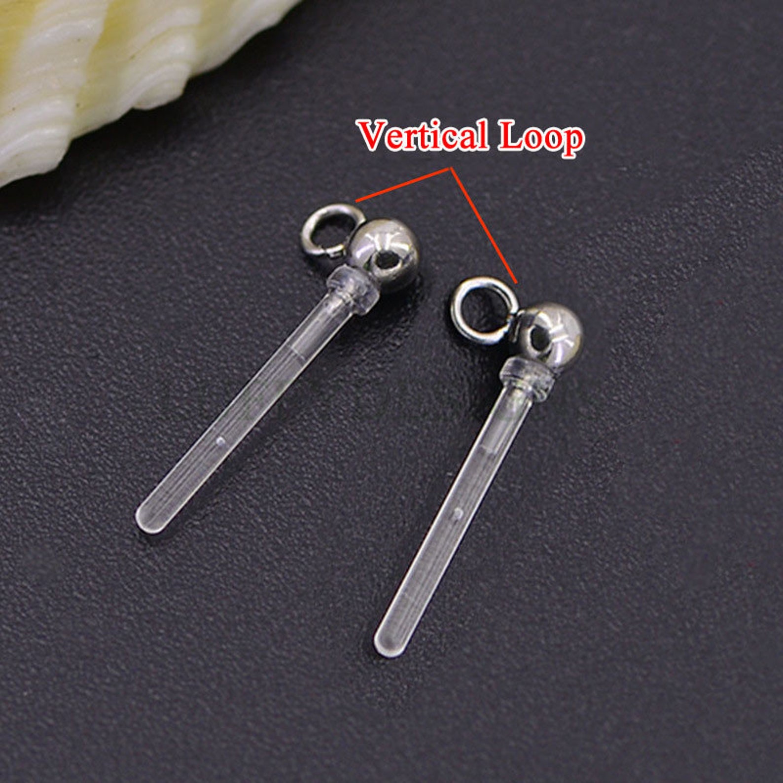 20pcs Invisible Earring Findings Studs with Backs Clear Etsy