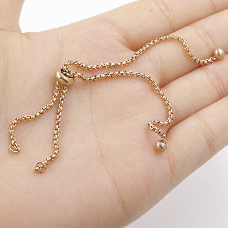 10PCS Half Finished Slide Bracelet Sliding Adjustable Etsy