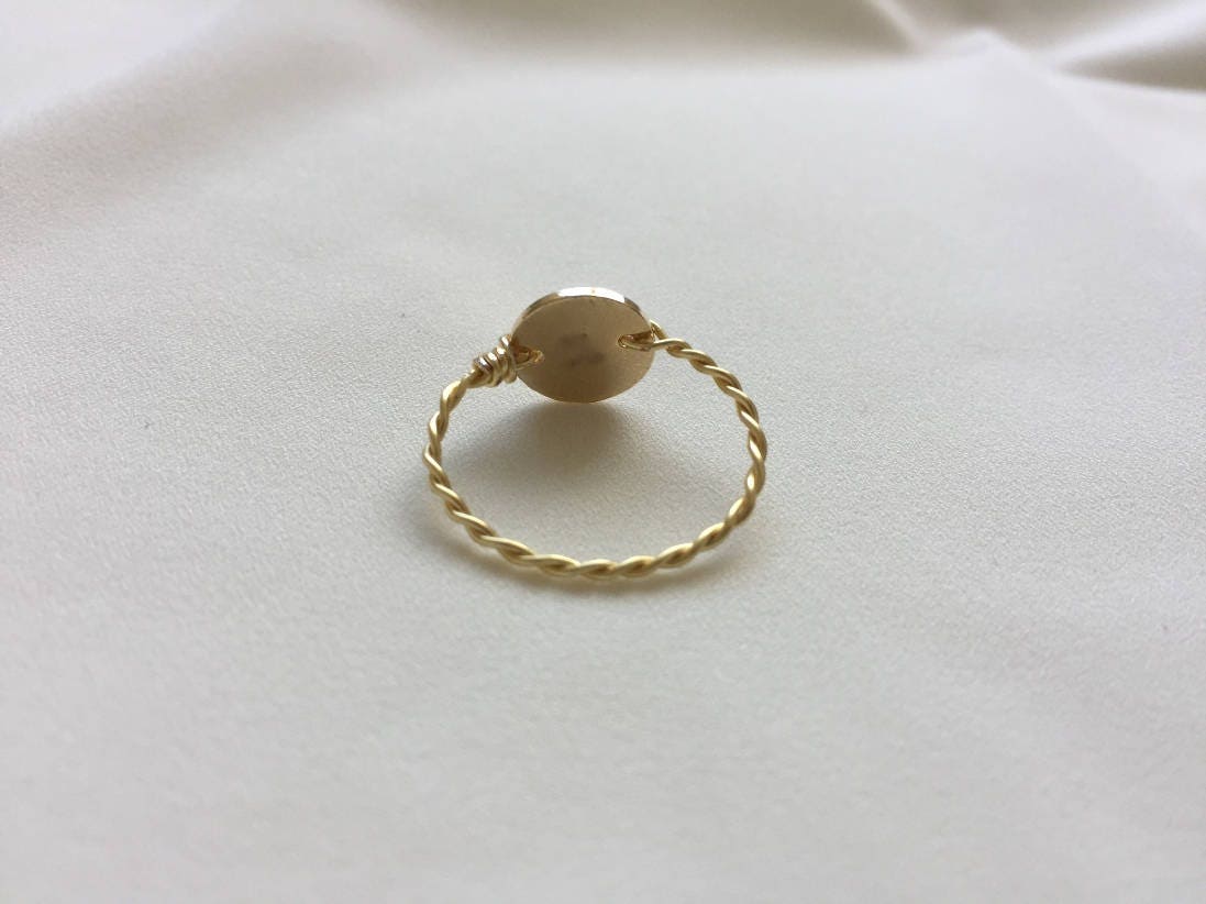 Custom Initial Ring Gold Initial Jewelry Gold Ring Name | Etsy