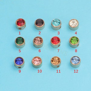 10pcs Swarovski Birthstone Charms 7.5mm, Swarovski Crystal Charm,Swarovski Drops, Gold Birthstone Beads Pendants, Steel Birthstone Gemstone