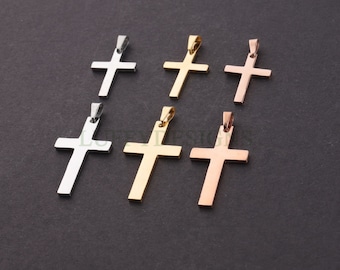 10st kruis charme, gouden kruis hanger, christelijke hanger, communie charme, Jezus charme, christelijke charme, katholieke charme, spiegel gepolijst kruis