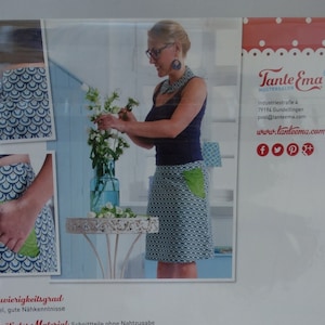 Tante Ema Großes Nähglück Nähanleitung Papier Schnittmuster Nr. 4 Rock mit Taschen Gr. 34 - 46