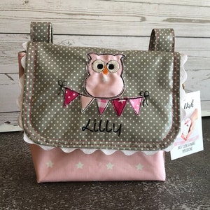 Lenkertasche Fahrradtasche Eule mit Wunschname