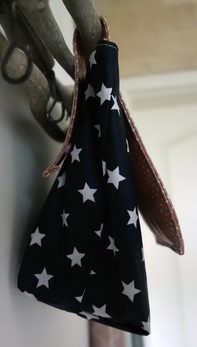 Handlebar bag with flap with desired name in the star image 4