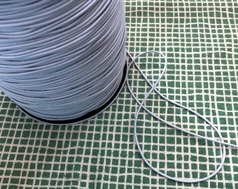 100 m rubber cord elastic cord 2 mm white for face masks, washable up to 60 degrees