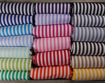 Cotton fabric striped stripes wide range of colors