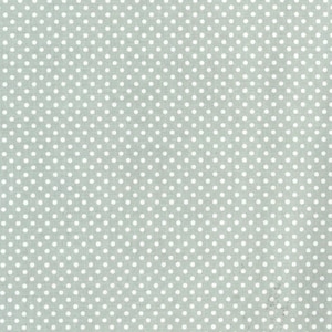 Könnte beinhalten: Ein hellblauer Stoff mit einem weißen Tupfenmuster.