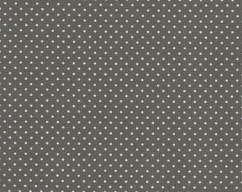 AU Maison Baumwollstoff Dots Fabric Charcoal Pünktchen grau schwarz