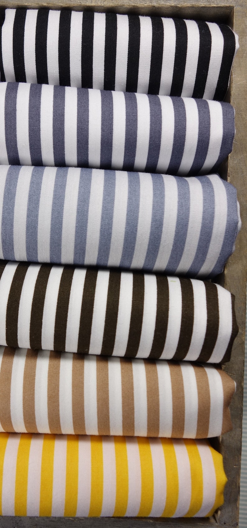 Cotton fabric striped stripes wide range of colors image 4
