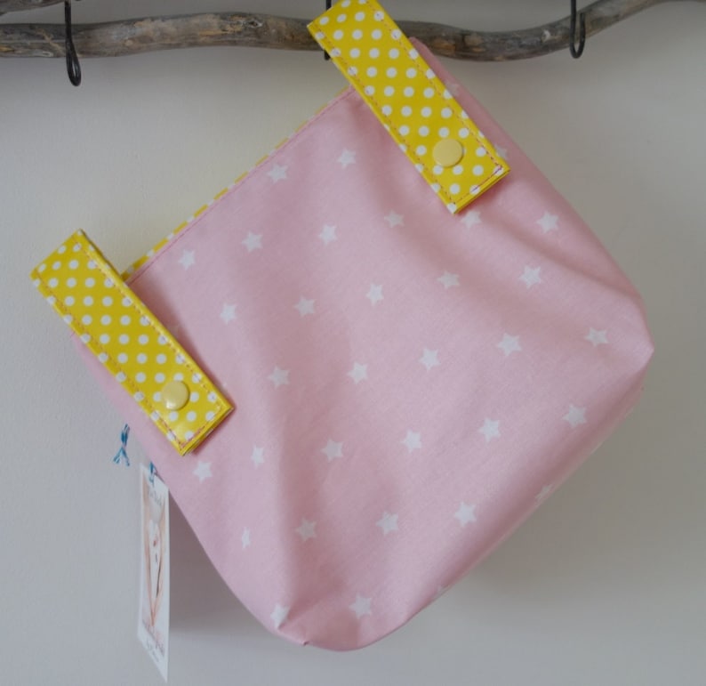 yellow Pink Waterproof handlebar bag unicorn with wish name