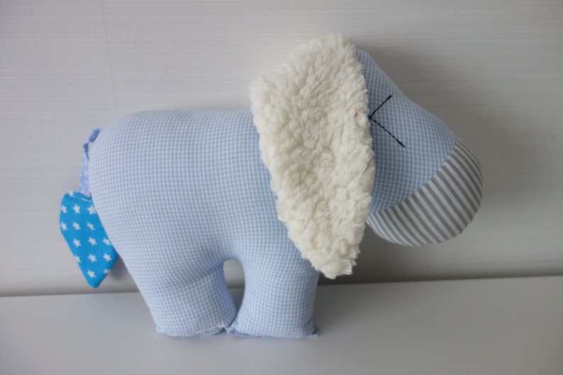 Nom oreiller Oreiller de naissance âne peluche peluche bleu clair incl. broderie souhaitée image 2