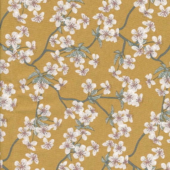 AU MAISON Oilcloth Flowers Amalie Mustard Coated Cotton - Etsy Sweden