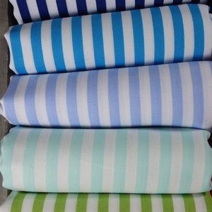 Cotton fabric striped stripes wide range of colors image 2