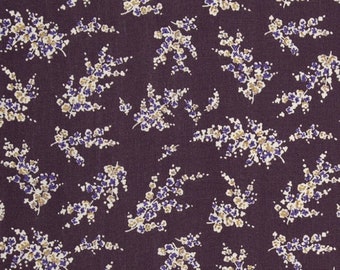 AU MAISON Baumwollstoff Wisteria Plum, Glyzinien Blumen, lila, feste Baumwolle