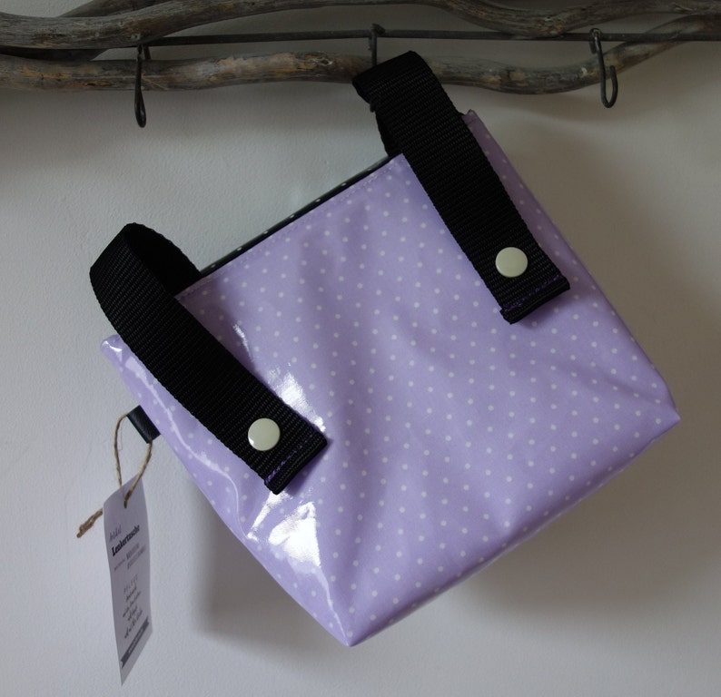 waterproof handlebar bag flap name star purple image 4