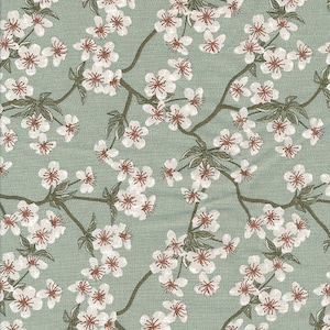 AU MAISON oilcloth flowers Amalie Verte coated cotton
