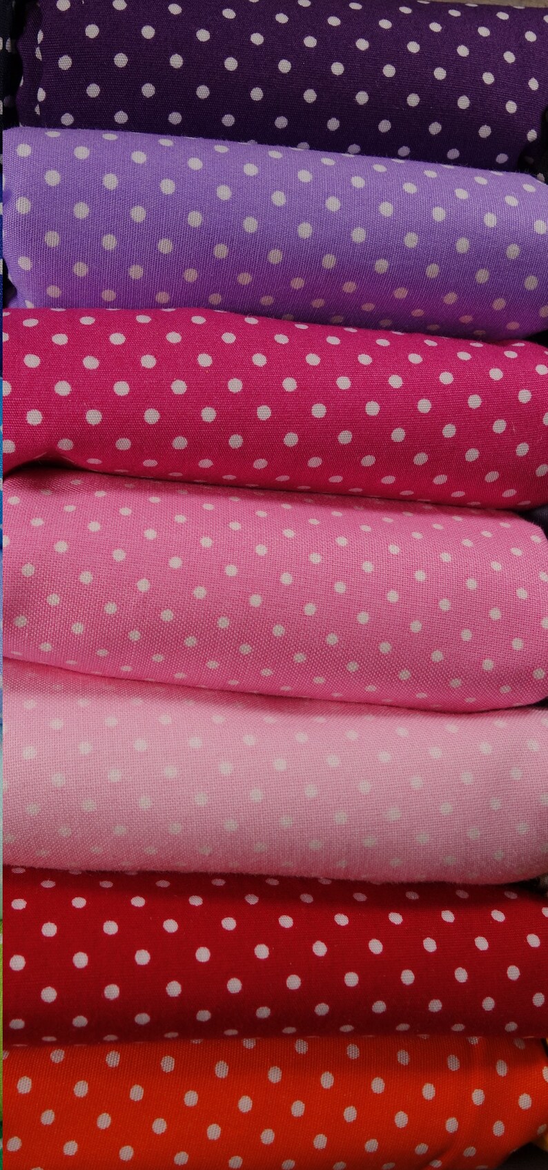 Cotton fabric dotted dots dots, wide range of colors image 4