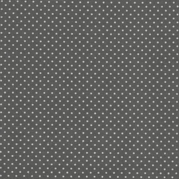 AU MAISON Wachstuch Dots Charcoal grau schwarz beschichtete Baumwolle