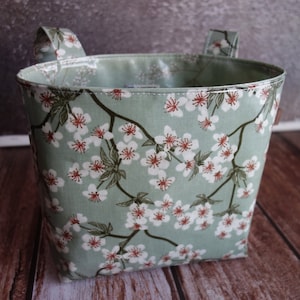 Lenkertasche beschichtete Baumwolle wasserfest mit Blumenmuster geblümt verschiedene Farben Bild 8