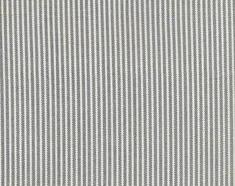 AU Maison Baumwollstoff Stripe Grey grau gestreift