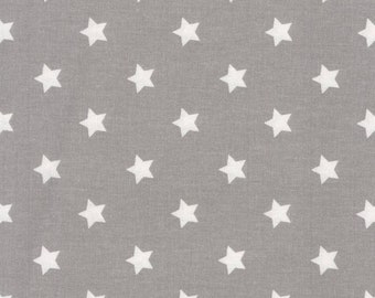 AU Maison Baumwollstoff Big Star grey Sterne grau