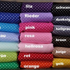 Cotton fabric dotted dots dots, wide range of colors image 2