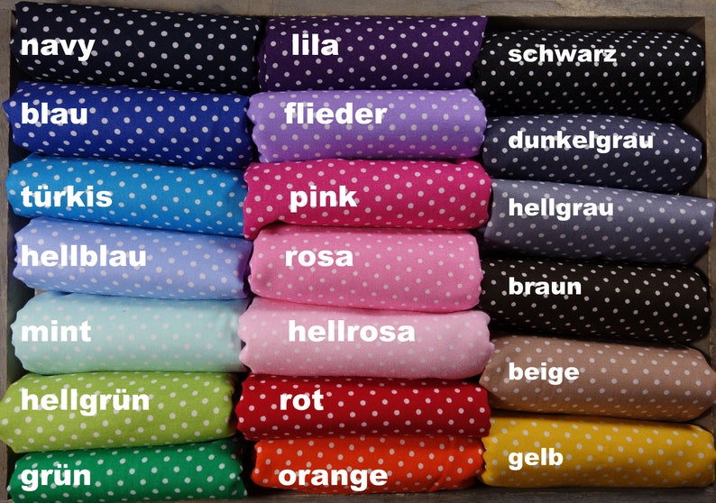 Cotton fabric dotted dots dots, wide range of colors image 2