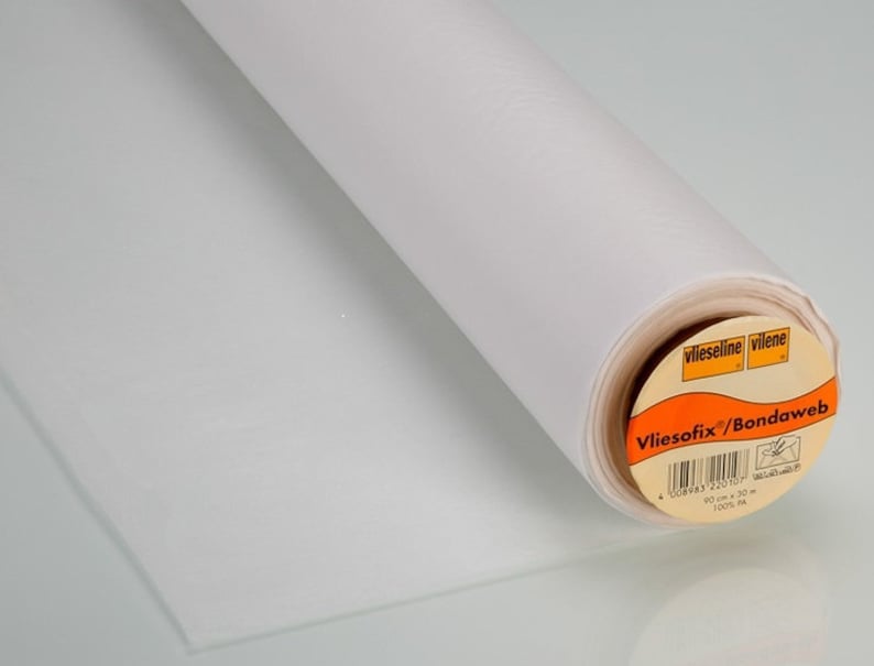 1 m nonwoven line Vliesofix Bondaweb Freudenberg white image 1