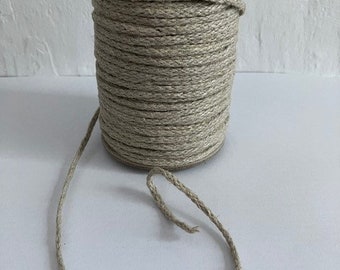 Hemp braided cord | 2.2 mm diameter | Natural colour | cut and supplied in increments of 5 meters