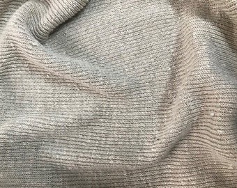 Hemp Ribbed Jersey Fabric | Pure Hemp | 540g | Natural | Organic | Ideal for Natural Blankets | Jumpers | Tops |