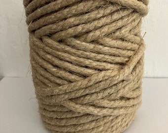 Corda Di Canapa Naturale Iuta 40mm X 10m – Spessa E Resistente Per Arredo E Nautica