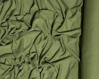 Hemp Jersey Fabric | Pure Hemp | 260g | Olive green | Organic | Tee shirts, Tops and leggings | Hemp fashion fabrics | Sheer Jersey