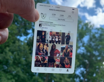 Instagram Transparent Custom Business Cards