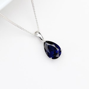 Blue sapphire necklace best sale uk