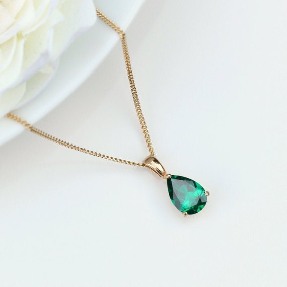 Lab grown emerald necklace deals