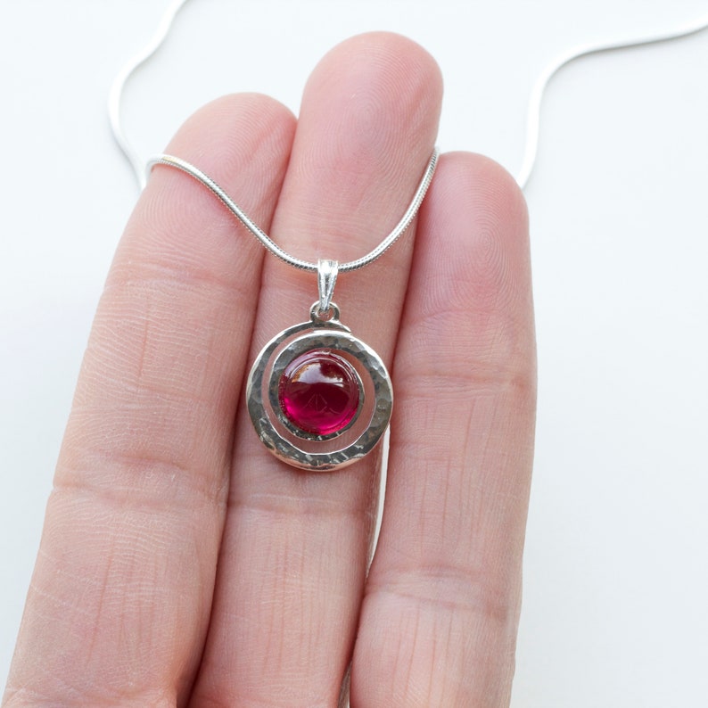 July Birthstone Necklace Ruby Necklace Ruby Jewelry Jewellery Ruby Pendant Ruby 15th 40th Anniversary Gift Ruby Anniversary C46